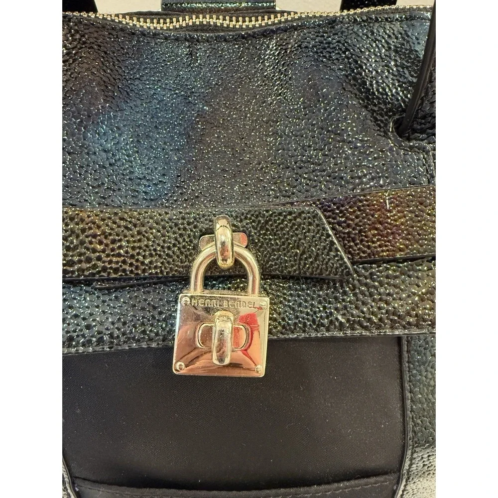 Rare Petrol Henri Bendel Black Jetsetter -  top handle, crossbody, backpack